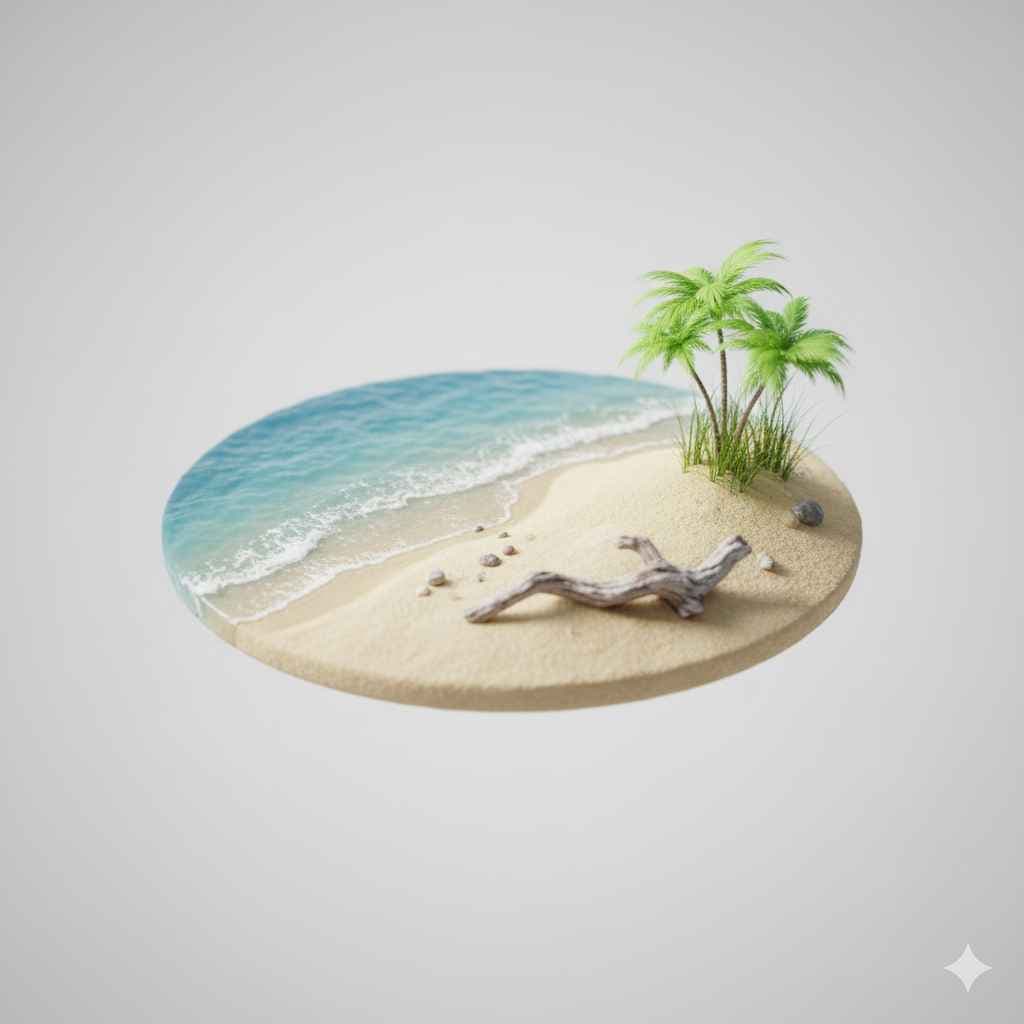 beach - Learn beach vocabulary word with meaning and images on Polylingo